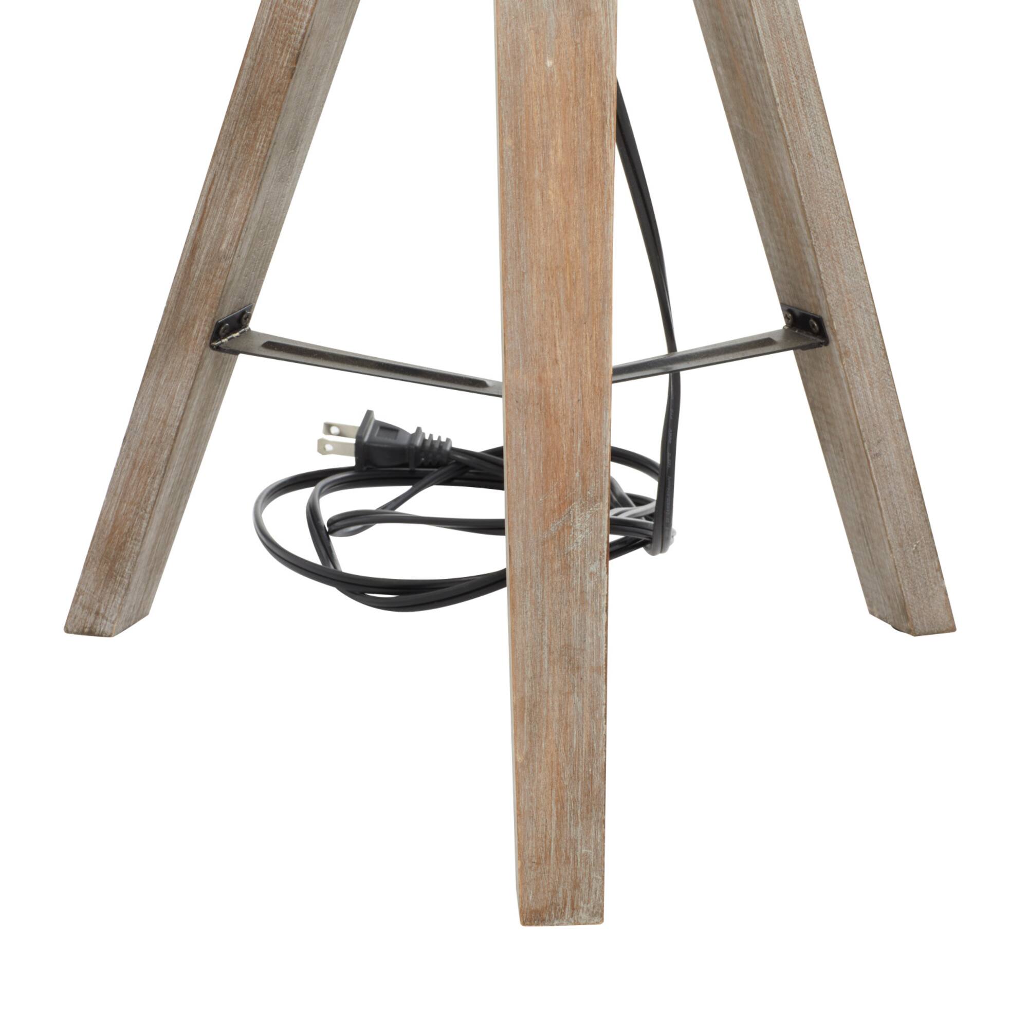 Set of 2 Brown Wood Rustic Table Lamp, 31"